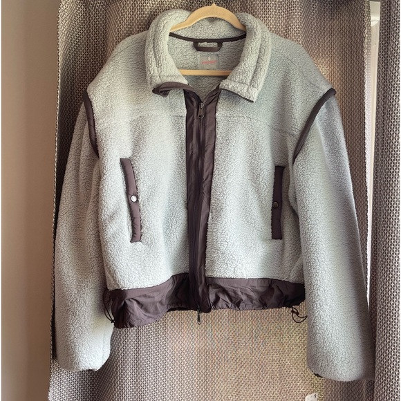 Free People Jackets & Blazers - NWT Free People Courtside Fleece Jacket, Ice Flow Combo, XL